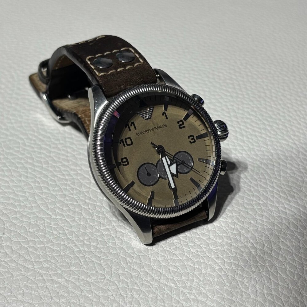Vintage Emporio Armani AR-5831 Watch - genuine leather
